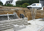 Réalisation des fondations à Saint-Aubin-d'Arquenay